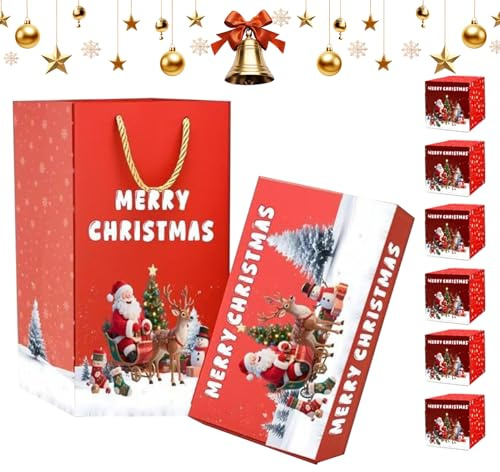 Scatola Esplosiva di Natale - Porta Regalo Denaro Piegevole per Natale | Portaconfetti Per Feste Compleanni Matrimoni Lauree Bambini Adulti
