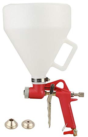 Spray Gun, Low Pressure Gravity Feed Air Hopper Spray Gun Ceiling Wall Texture Drywall Render Plaster Painting with 4/6/8mm Nozzles