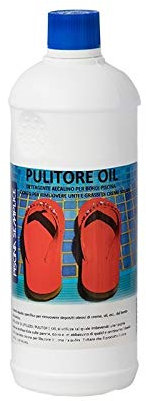 PISCINA SEMPLICE, PULITORE OIL Per Pulizia Bordo Piscina, Elevata azione sgrassante, Formato Da 1 LT