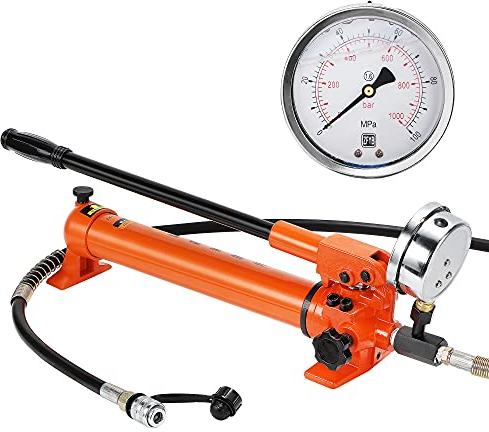 Bonvoisin CP-700 Hydraulic Pump with Pressure Gauge Hand Pump Hose Coupler for Hydraulic Tools