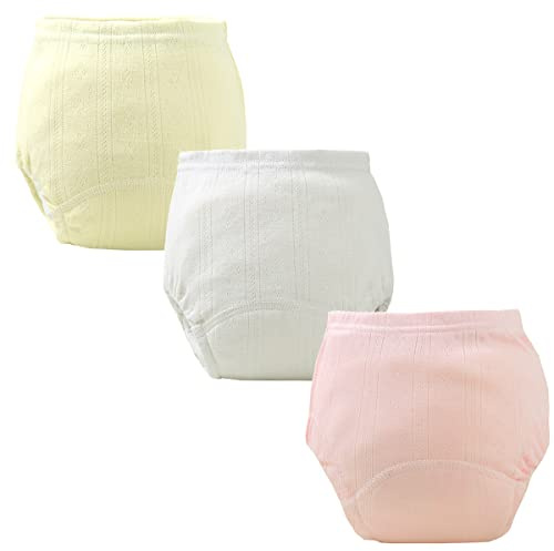 Yealoo 3er Pack Baby Töpfchen Trainingshose Atmungsaktives Masche Windelhosen Kleinkind Baby Töpfchentraining Unterhosen Unterwäsche