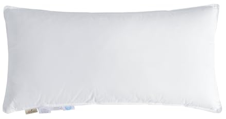 Homyrium Daunenkissen 40x80 Kopfkissen 40x80 Daunen Federkissen Dreikammer Kissen FÜLLUNG: außen 90% Daunen / 10% Federn; innen 100% Federn, 100% Baumwollbezug (550g, 1er Pack)