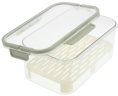 Alipis Canasta De Frutas Para Refrigerador Contenedor Organizador De Almacenamiento Con Placa De Drenaje Mantén Alimentos Frescos