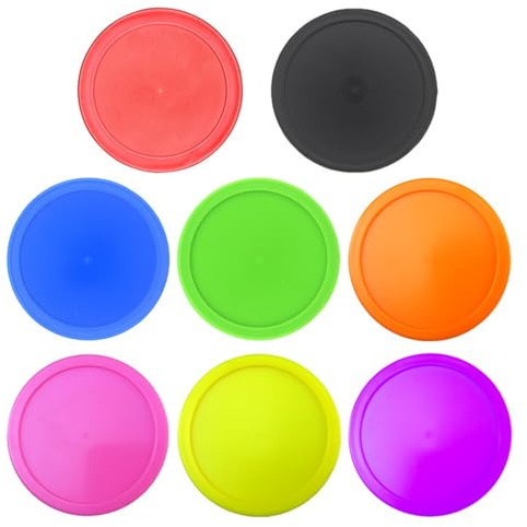 Ice Hockey Pucks, Air Hockey Pucks Heavy Duty 8x Multicolor Round Home