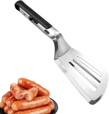 Espátula de cocina multiusos para huevos, pala de comida, sujeción, pinzas de cocción para voltear, para pescado, hamburguesa, freír, panqueques, pizza