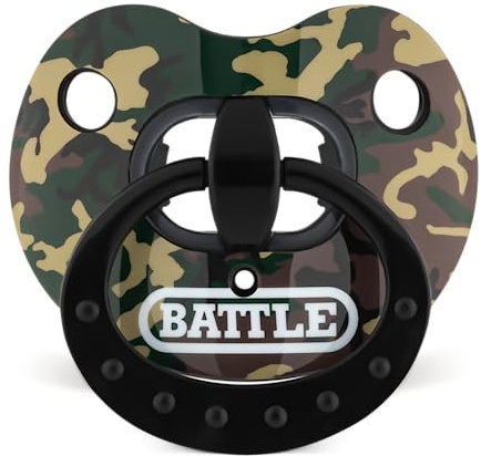 Battle Sports Binky Oxygen Lippenschutz Fußball Mundschutz für Erwachsene und Jugendliche (Grün Camouflage)