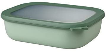 Mepal - Multi Bowl Cirqula Rectangular - Vorratsdose mit Deckel - Geeignet als Luftdichte Aufbewahrungsbox für den Kühlschrank, Mikrowellengeschirr & als Frischhaltedosen - 2000 ml - Nordic Sage