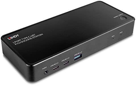 LINDY Docking Station und KVM MST mit 2 Ports USB Typ C