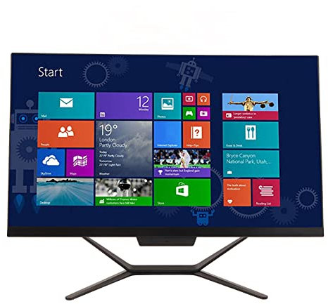 Bewinner 23.8 inch All in One Computer Desktop, 8G DDR4, J4125 Processor, FHD 1920x1080 Touchscreen with Camera, SSD Storage, WiFi AIO Desktop with USB3.0, HDMI, VGA for 10(8G+64G)