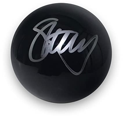 Exclusive Memorabilia Schwarzer Snookerball signiert von Stephen Hendry