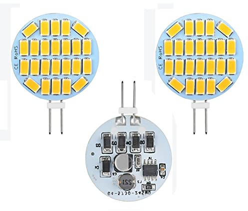 ShuoHui G4 LED neutralweiß Lampen 3W AC/DC 12V, 4000K, 400Lm, Ersatz für 30W Halogenlampen Glühlampen, LED G4 klein Stiftsockellampe Leuchtmittel Birne Licht (10)