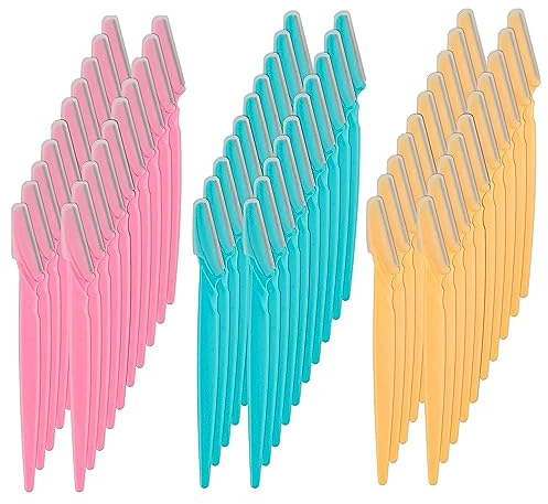 SIGANDG Augenbrauentrimmer, Gesichtshaarentferner, Augenbrauenformer FüR MäNner Und Frauen FüR Vielseitiges Gesichtspeeling Und Rasierpflege, Gesichtsrasierer Und Augenbrauentrimmer (60 StüCk)