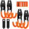 AojSup 6 Stück Garage Haken | Wandhaken für Garage, Wandhaken Garage Platzsparende, Schwerlast Aufbewahrung Doppelhaken, Gerätehalter Geeignet für Werkzeuge, Sportgeräte, Rohre und mehr(Orange)