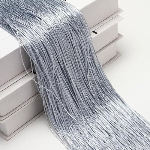2 Pezzi 100 x 200 cm Tenda a Fili Tenda Decorativa Divisorio Tenda per Porta Tenda per Finestra Tende a Fili Tenda Divisoria per Porte, Soggiorno, come Divisorio o Decorazione, Poliestere - Grigio