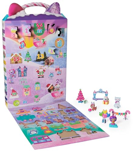 Calendario dell'avvento DreamWorks Gabby’s Dollhouse, 24 Giocattoli a Sorpresa con Personaggi, Adesivi e Accessori per la casa delle Bambole, Giocattoli per Bambine e Bambini dai 3 Anni in su