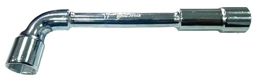 GOLDTOOLS Chiave per tubi aperta, 17 mm, 6 lati x 6 punti, testa angolata a 90°, in acciaio al cromo vanadio (17 mm)