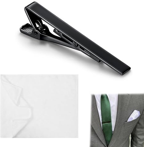 CZNBZIU 3 Rajnard Clip De Corbata Barra De Clip De Corbata Set Aleación De Plata/Oro/Negro Clip De Corbata Para Los Hombres Tie Bar