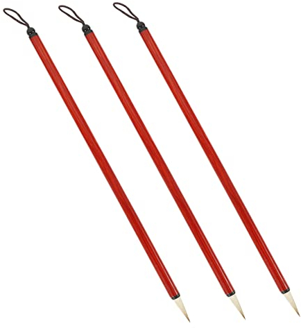 Anneome 3stücke Chinesischer Kalligrafiepinsel Für Malerei Und Kalligrafie Schreiben Geeignet Mit Reispapier Leichtes Gewicht Für Anfänger Und Dünner Stifthalter Für Angenehmen Griff