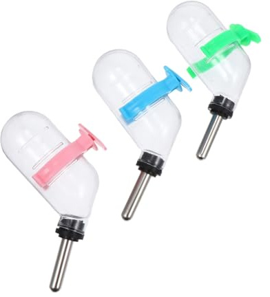 TOBBOMEY 3piezas Bebedero Automático para Hámster y Roedores De Material y Fácil De Instalar Suministros Prácticos De Hidratación para Mascotas