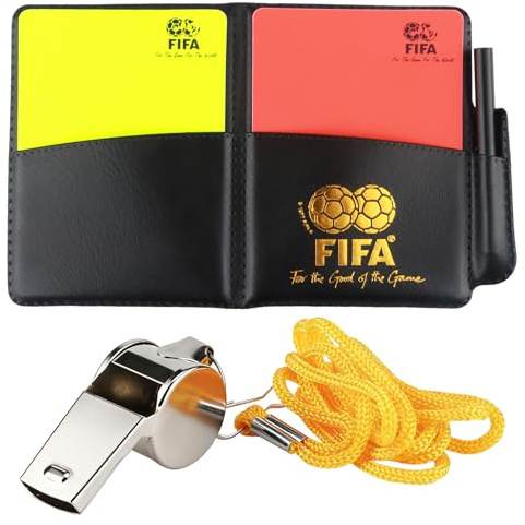 Set de árbitro de fútbol, Kit de Tarjetas Arbitro, Tarjetas Árbitro de Deportes para Deportes Escolares y Partidos de Fútbol