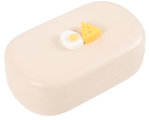 BESTYASH Portable Case Kit with Contact Removal Tool Cream-Colored Travel Cosmetic Lens Holder Easy-Open Design for Outdoor and Daily Use