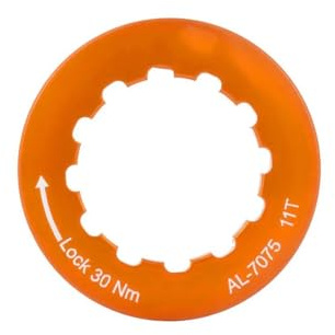 Cykelkassett Cykelkassett CNC Cykelfrihjulskassettkåpa 11T Cykelfrihjulslåsring Aluminiumlegering Passar Shimano Cykeltillbehör(Orange)