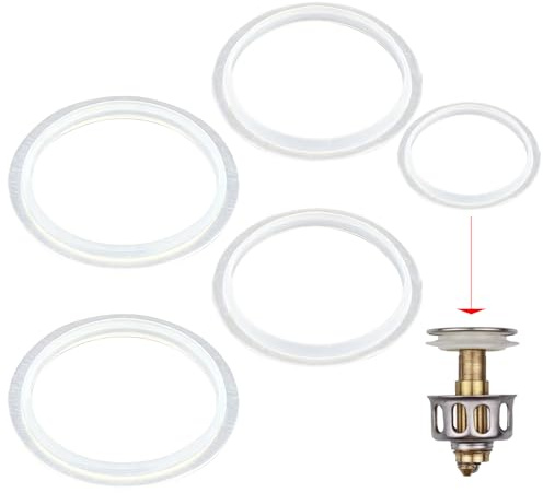 4PCS O-Rings Seal Rubber Gasket, Bathroom Sink Drain Plug Stopper Sink Plug Rubber Seal Washers, Pop Up Sink Plug Replacement Seal Ring Bath Plug for Bathroom 31/38mm and 34.5/41.5mm