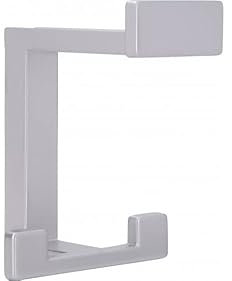 SIRO Kleiderhaken Sassenburg, Modern, Design, Druckguss alufarbig pulverbeschichtet, 92 mm x 80 mm x 70 mm, LA 31 mm, 2324/PB21