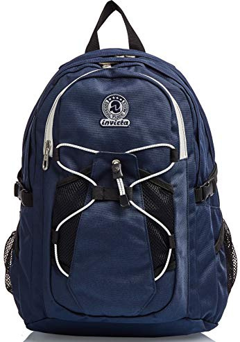 Invicta Sac à Dos, Active Sac à Dos Écologique, Sac à Livres, Grande Capacité, pour L'École, le Sport, les Loisirs, avec Poches Latérales et Pochette pour Ordinateur Portable, design Italien,