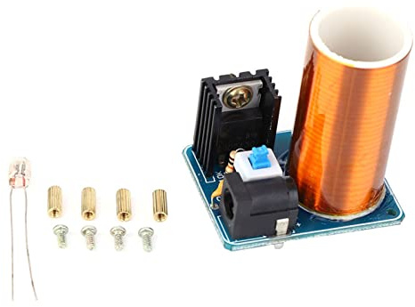 Mini Bobina Tesla, Kit de módulo de Chispa LED de transmisión de Electricidad de Alto Voltaje para espectroscopia de Fluorescencia(Producto Terminado)