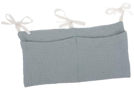 Cotton Double Slot Hanging Organizer Bag for Baby Bed and Stroller