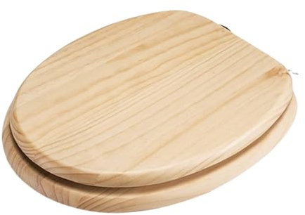 18'' MDF Universal Oval Toilet Seat, Stainless Steel Hinges | Adjustable Seat, Anti-Slip, Easy to Clean | Ideal for Bathroom and En-Suite Use