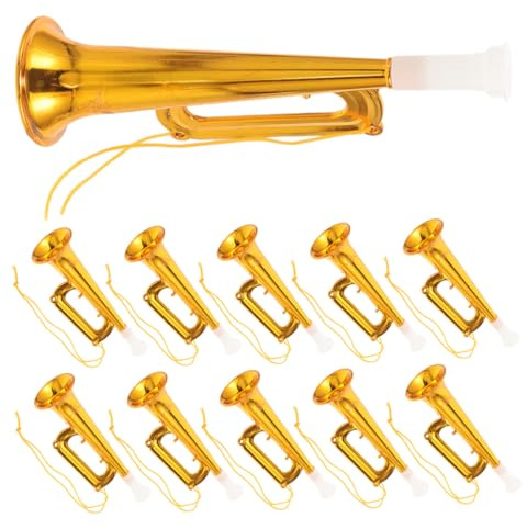 Gogogmee 25 Piezas Trompetas de Plástico Portátiles Silbatos para Fiestas Conciertos Eventos Deportivos Accesorios para Animar Reuniones