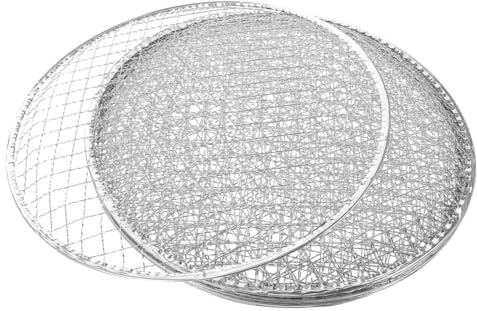 ibasenice 10 pièces Cuisson Ronde Jetable pour Barbecue Filet Alimentaire pour Grillades Plein Air Remplacement de Grille Robuste et Polyvalente pour Camping et Cuisine