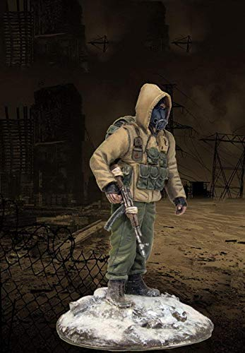 XINGCHANG Montage Unlackierter Maßstab 1/35 Stalker Series Elias Mit Basissoldat Historisches Spielzeug Resin Model Miniature Kit