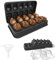 Skull Ice Cube Moulds with Mini Funnel, BPA Free Ice Mould Star Wars Ice Cube Moulds Makes 10 Skulls, 3D Skull Ice Cube Tray with Lid for for Whiskey, Cocktail Drinks