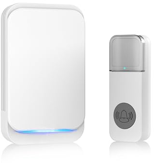 Campanello senza fili, con indicatori LED, impermeabile (bianco)