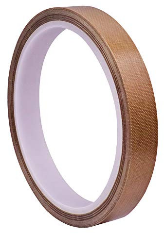 SMINKA Teflon Tape,High Temp Glass Fiber Tape,Chemical-Resistant Tape,Anti-Static Insulation Adhesive Tapeand Resistant to 300℃ Tape for Industrial Mold (19mmX10m)