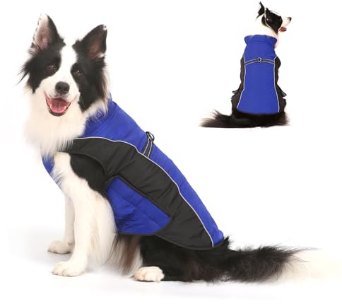 Dog Coat, Gimilife Dog Coats Waterproof Winter Jacket Warm Vest Dogs Clothes Thick Padded Pet Jacket Windproof Apparel Costume Cold Weather Clothes for Puppy Small Medium Large Dogs