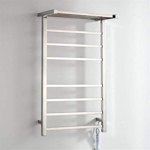 HWSY Sèche-Serviettes Mural, Chauffe-Serviettes 80 W, support de séchage électrique, Tour chauffante avec 11 Barres chauffantes, Porte-Serviettes adapté aux salles de Bain 36,2 x 2 Interesting