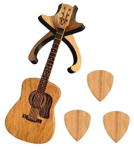Nuevo Soporte para púas, Guitarras de Madera | de plectres- de púas de Guitarra exquisita, de soporte de púas de Madera para Bajo eléctrico, amigo,, de guitarra, soporte y recogida