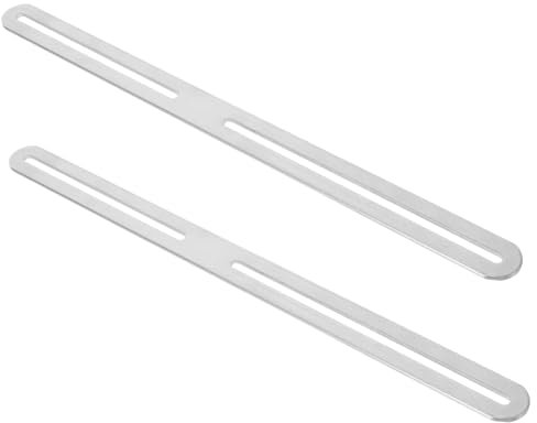 BESPORTBLE 2pcs Adjustable Mailbox Fence Brackets Stainless Steel Mailbox Accessories Flat Plate for Secure Stable Mounting