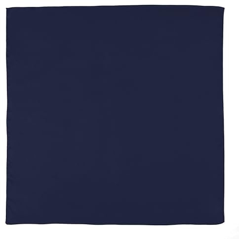 MAPIMANIA - Foulard Donna 70x70 in Misto Seta Blu Navy – Morbido e Setoso al Tatto, Alta Qualità – Accessorio Elegante per Collo, Capelli o Borsa