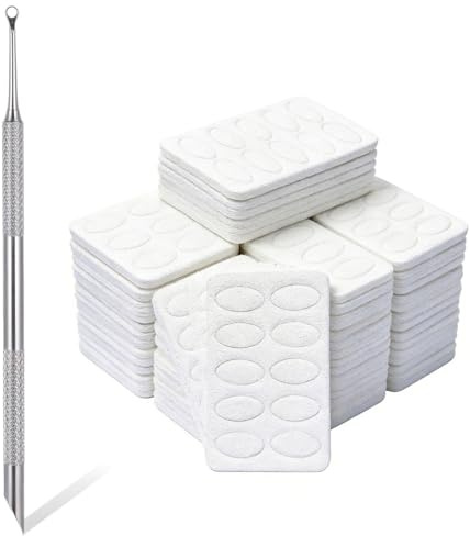 LONZIKP Spingi e Rimuovi Cuticole Professionale, Acciaio Inox Doppia Punta con 50 Fogli Abrasivi per Manicure, Pedicure & Pelle Morta, Unghie Perfette