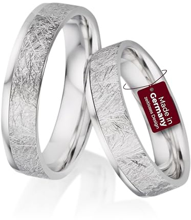 123traumringe Eheringe in 925 Silber I Partnerringe mit Etui & Gravur I Gravierbare Silberringe mit wählbarer Ringgröße 50-74 mm I Hochwertige Verlobungsringe in 5 mm Breite & 1,9 mm Stärke I S70