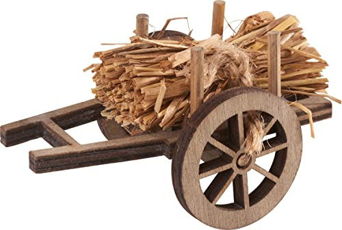 VBS Mini-Strohkarre Holz Deko 7x4,5x4,5cm