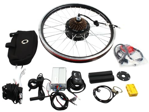 Donened – 20 tums elcykelkonverteringssats, e-cykel, bakhjul, konverteringssats med LED-display, elcykelkonverteringssats, Ebike konverteringssats, 36 V 250 W 30 KM/H