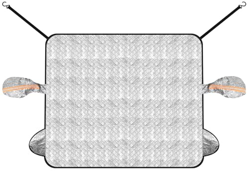 Copri Parabrezza Auto Ghiaccio, Copertura Parabrezza Auto Inverno, Telo Antigelo per Auto, Telo Parabrezza Auto Antigelo, Copri Vetro Auto Ghiaccio Protezione Gelo Contro Neve, 165 x 142 cm
