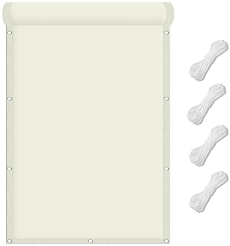 Markiser för Uteplatser 100 x 920 cm Vattentät Anti-Uv-Material Som Är Regntätt Och Andas för Växthus Och Poolterrasser, Elfenben