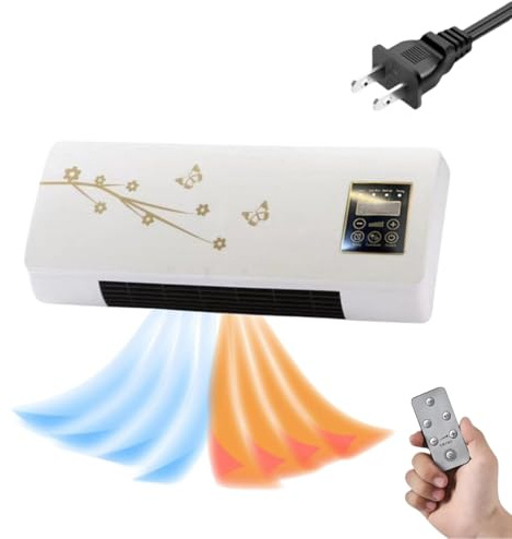 Climafy Air Conditioner,Portable Air Conditioning Split Max,Multifunctional Wall Air Acondicioner Cooling and Heating,No Install,Remote Control,For Home (Golden Flower)